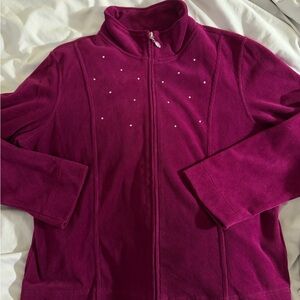 Koret Magenta Zip-Up Sweatshirt